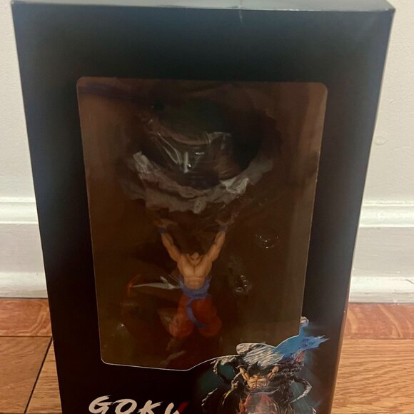 9" Dragon Ball Z Goku Son Goku Statue Figure Lamp Spirit Bomb Genki Dama Box - Picture 5 of 5